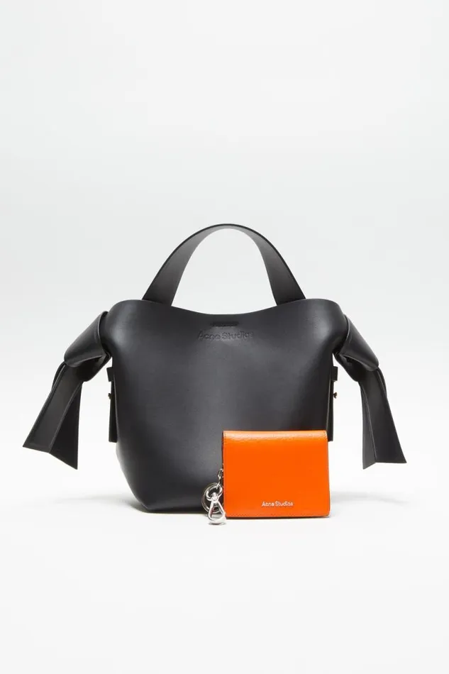 Acne Studios Folded Leather Wallet Bright Orange Women Small Leather Goods Acne Studios Folded Leather Wallet Bright Orange Women Small Leather Goods