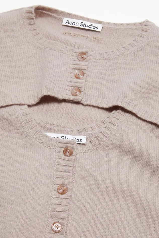 Acne Studios Knit Tank Top Cardigan Set Sand Beige Women Knitwear Acne Studios Knit Tank Top Cardigan Set Sand Beige Women Knitwear