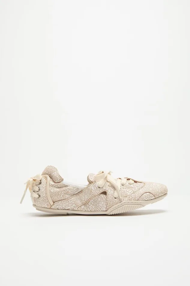 Acne Studios Laceup Leather Shoes Off White Women Shoes