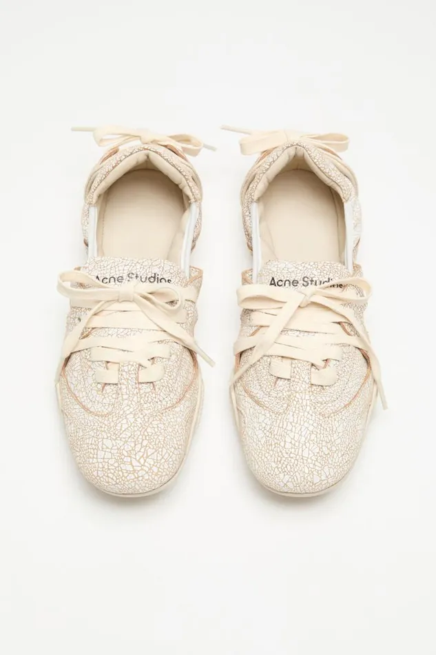 Acne Studios Laceup Leather Shoes Off White Women Shoes Acne Studios Laceup Leather Shoes Off White Women Shoes
