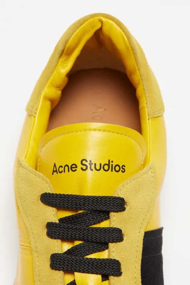 Acne Studios Laceup Sneakers Yellowblack Men Shoes Acne Studios Laceup Sneakers Yellowblack Men Shoes