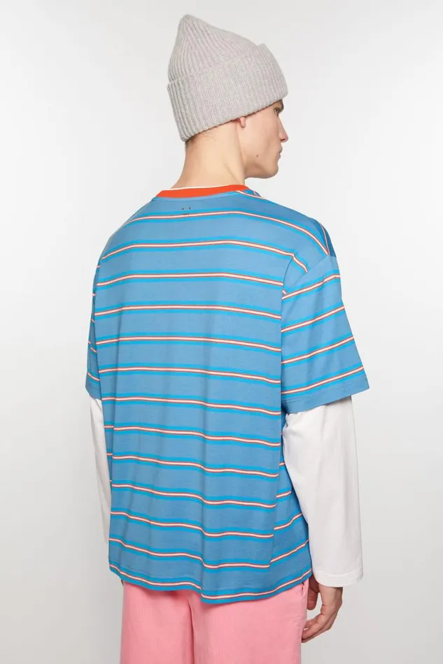 Acne Studios Layered Tshirt Sea Blue Men Tshirts