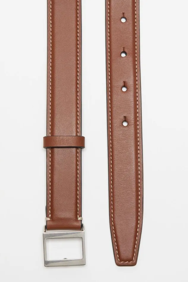 Acne Studios Leather Buckle Belt Brown Men Belts