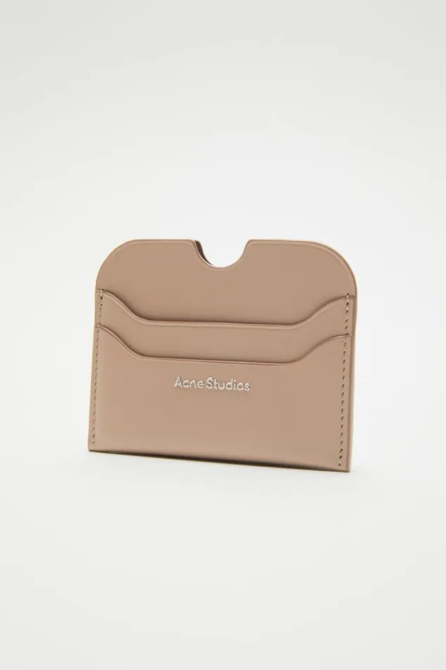 Acne Studios Leather Card Holder Taupe Beige Men Small Leather Goods Acne Studios Leather Card Holder Taupe Beige Men Small Leather Goods