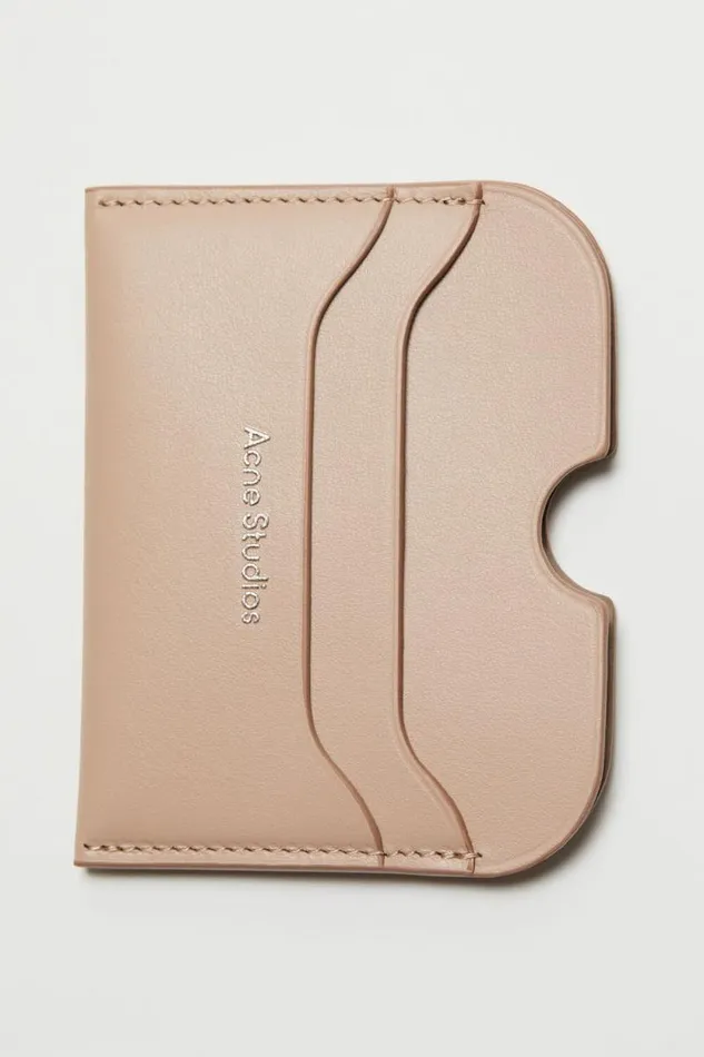 Acne Studios Leather Card Holder Taupe Beige Men Small Leather Goods Acne Studios Leather Card Holder Taupe Beige Men Small Leather Goods