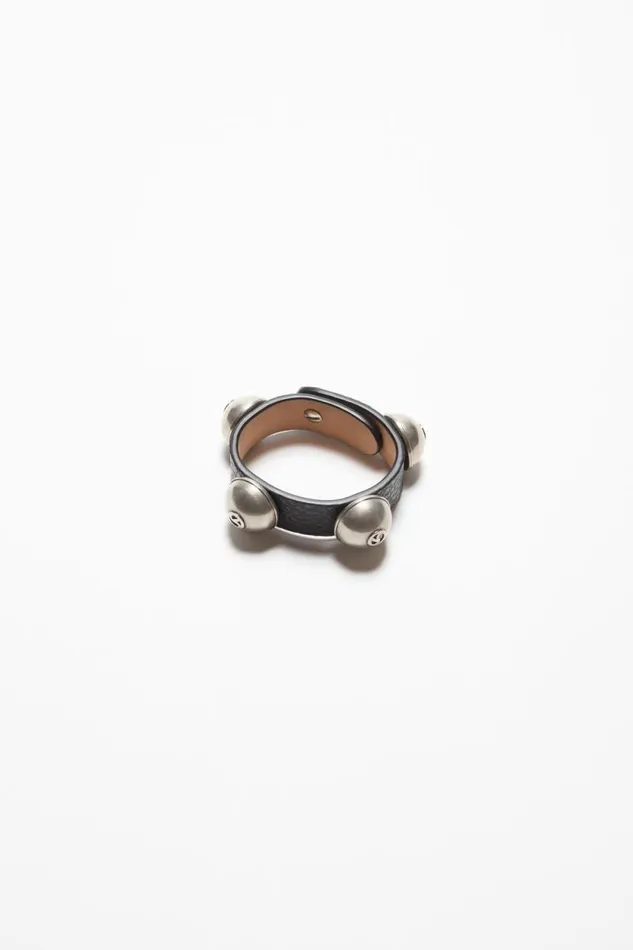 Acne Studios Leather Stud Bracelet Black Men Jewellery