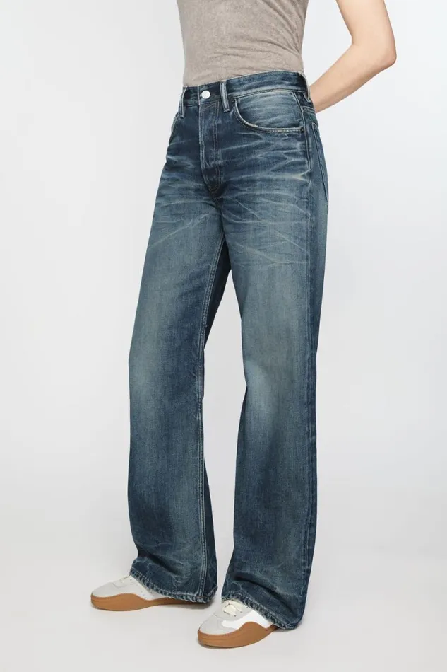Acne Studios Loose Fit Jeans 8211 2021F Mid Blue Women Jeans
