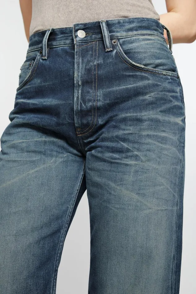 Acne Studios Loose Fit Jeans 8211 2021F Mid Blue Women Jeans