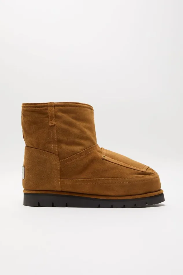 Acne Studios Low Boots Printed Leather Tobacco Brown Men Shoes