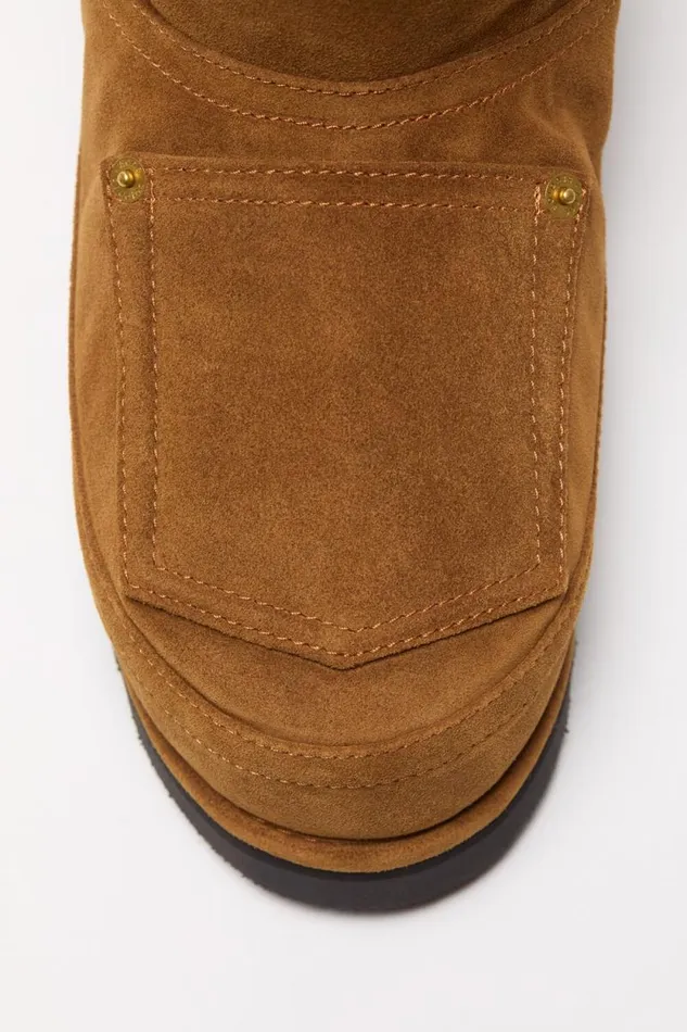 Acne Studios Low Boots Printed Leather Tobacco Brown Men Shoes Acne Studios Low Boots Printed Leather Tobacco Brown Men Shoes