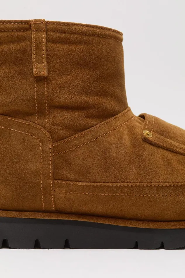 Acne Studios Low Boots Printed Leather Tobacco Brown Men Shoes Acne Studios Low Boots Printed Leather Tobacco Brown Men Shoes