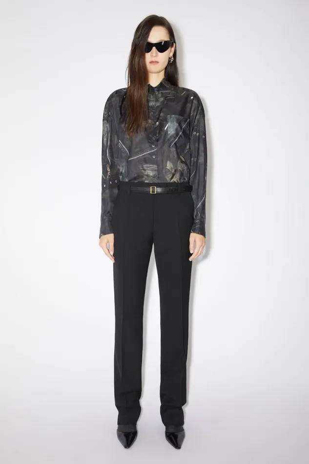 Acne Studios Narrow Tailored Trousers Black Women Trousers