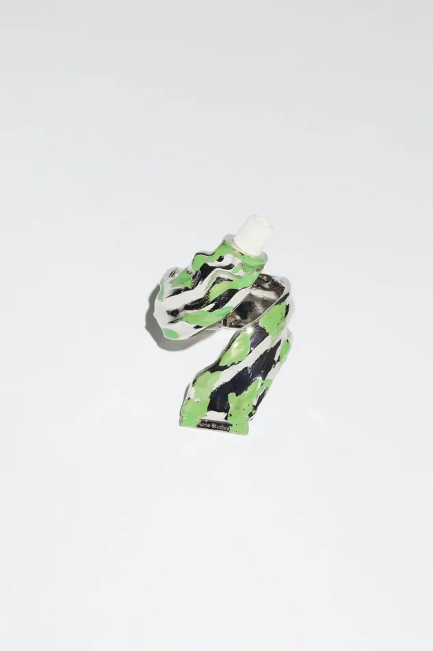 Acne Studios Paint Tube Bracelet Silvergreen Men Jewellery
