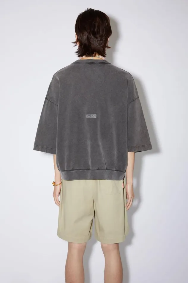 Acne Studios Patch Logo Tshirt Faded Black Men Tshirts Acne Studios Patch Logo Tshirt Faded Black Men Tshirts
