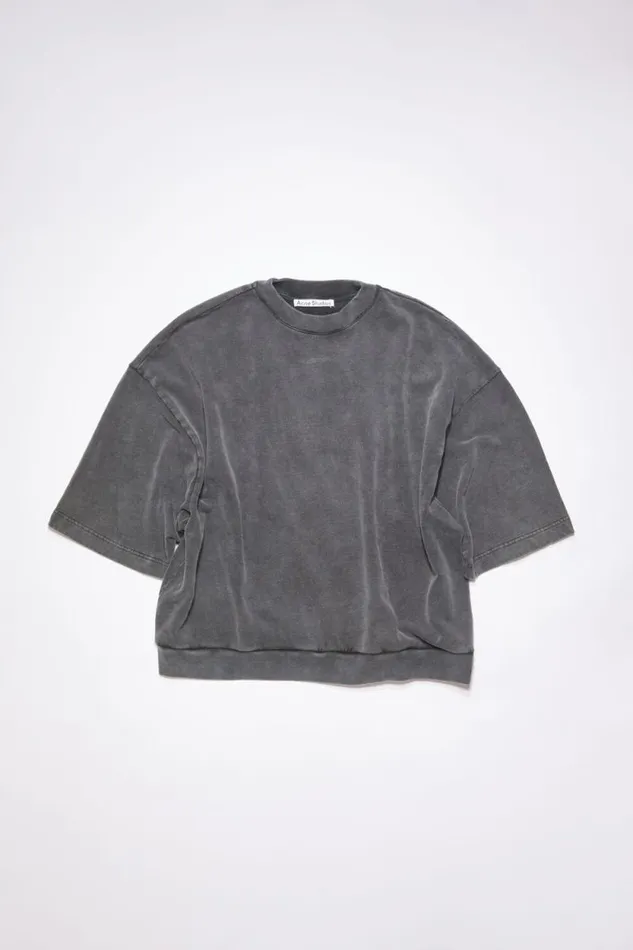 Acne Studios Patch Logo Tshirt Faded Black Men Tshirts Acne Studios Patch Logo Tshirt Faded Black Men Tshirts