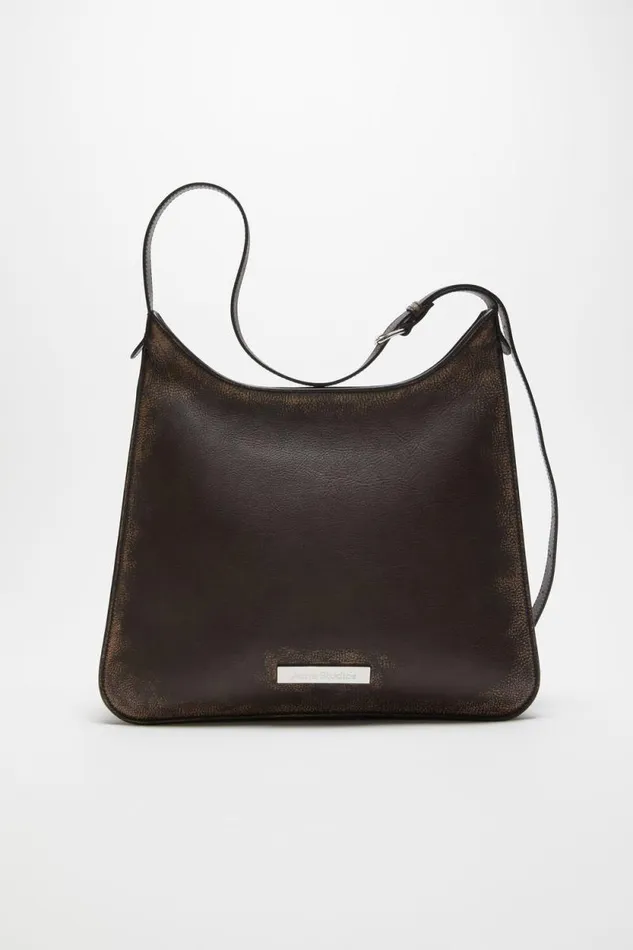 Acne Studios Platt Shoulder Bag Dark Brownbeige Women Bags