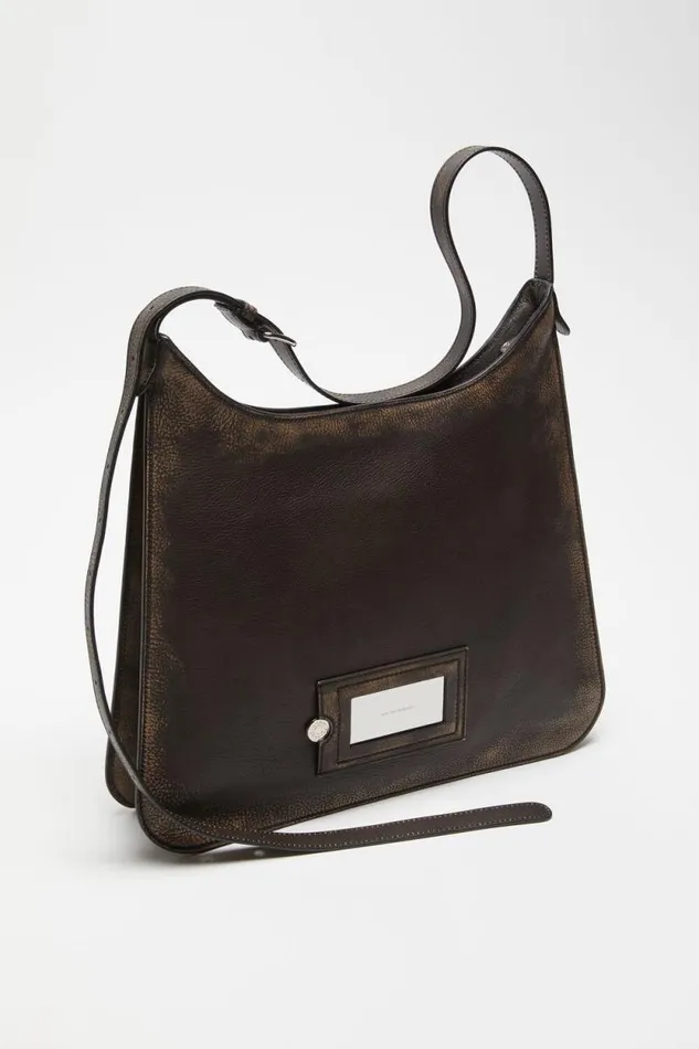 Acne Studios Platt Shoulder Bag Dark Brownbeige Women Bags