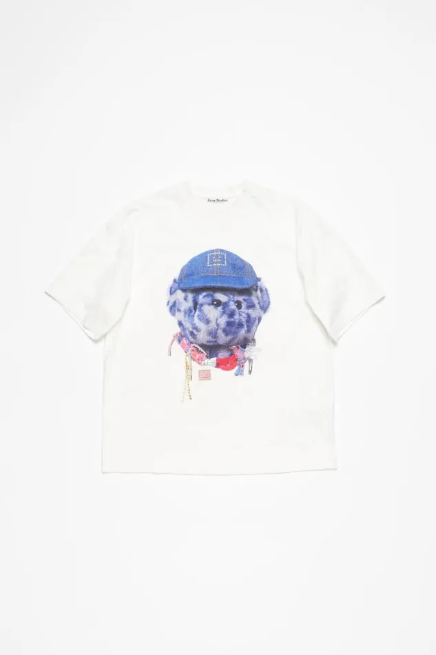 Acne Studios Printed Tshirt 8211 Relaxed Fit Optic White Women Tshirts Acne Studios Printed Tshirt 8211 Relaxed Fit Optic White Women Tshirts
