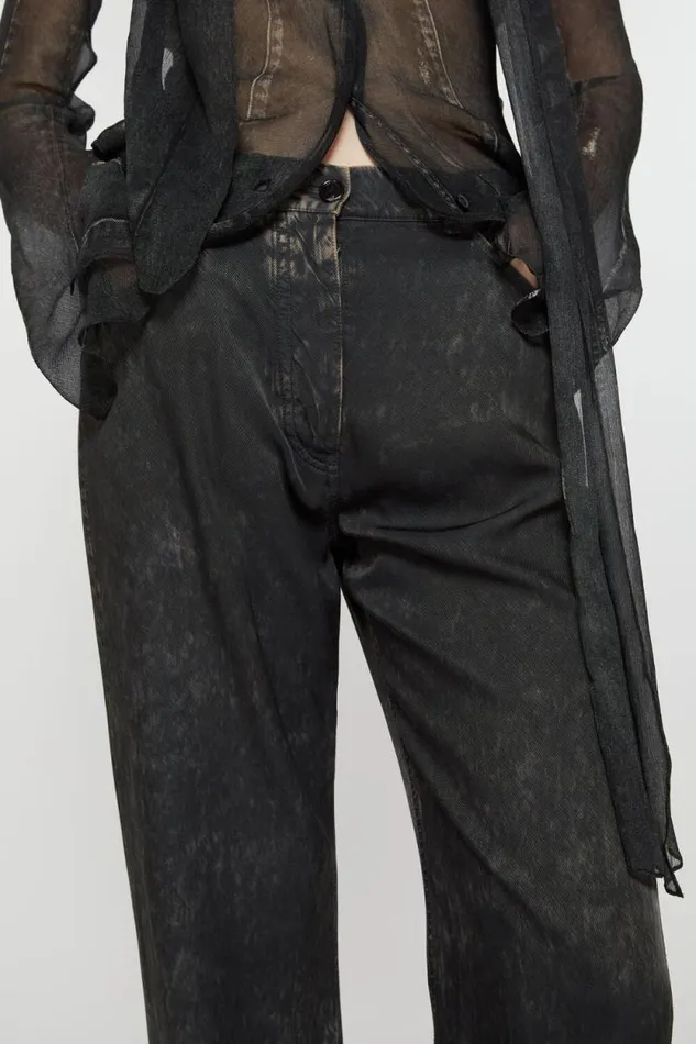 Acne Studios Printed Trousers Blackbeige Women Trousers Acne Studios Printed Trousers Blackbeige Women Trousers