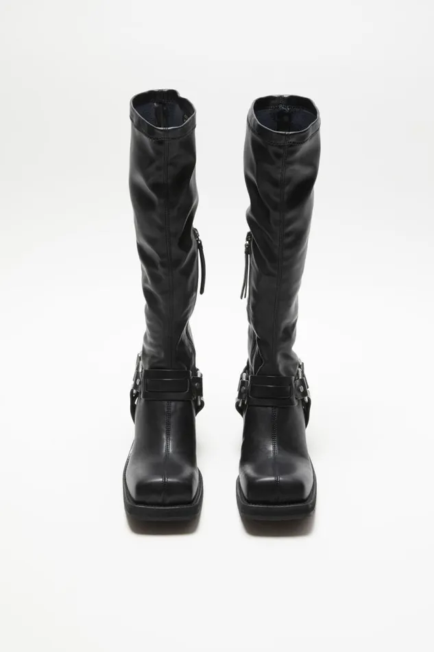 Acne Studios Pullon Buckle Boots Black Women Shoes Acne Studios Pullon Buckle Boots Black Women Shoes