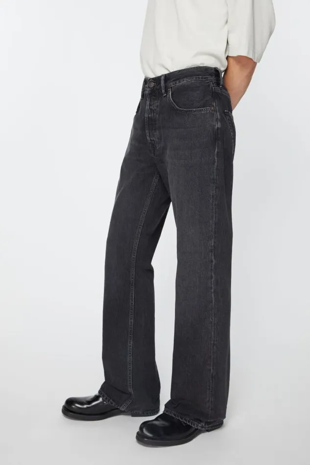 Acne Studios Regular Fit Jeans 8211 1992M Black Men Jeans Acne Studios Regular Fit Jeans 8211 1992M Black Men Jeans