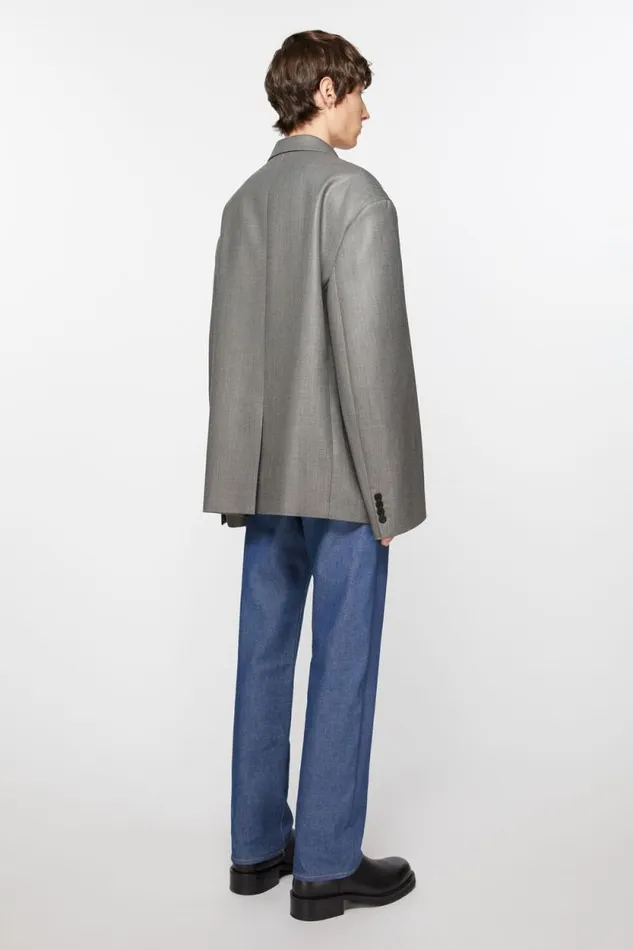 Acne Studios Relaxed Fit Suit Jacket Vintage Grey Melange Men Suit Jackets Acne Studios Relaxed Fit Suit Jacket Vintage Grey Melange Men Suit Jackets
