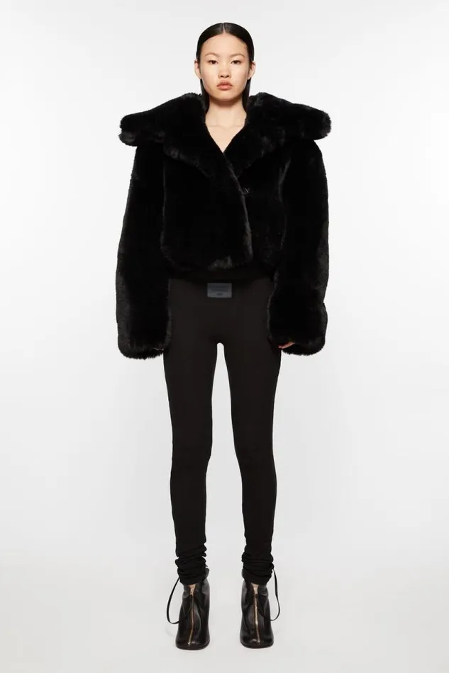 Acne Studios Rib Leggings Black Women Trousers