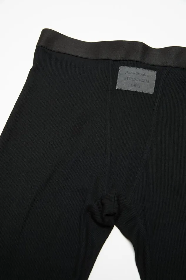 Acne Studios Rib Leggings Black Women Trousers Acne Studios Rib Leggings Black Women Trousers
