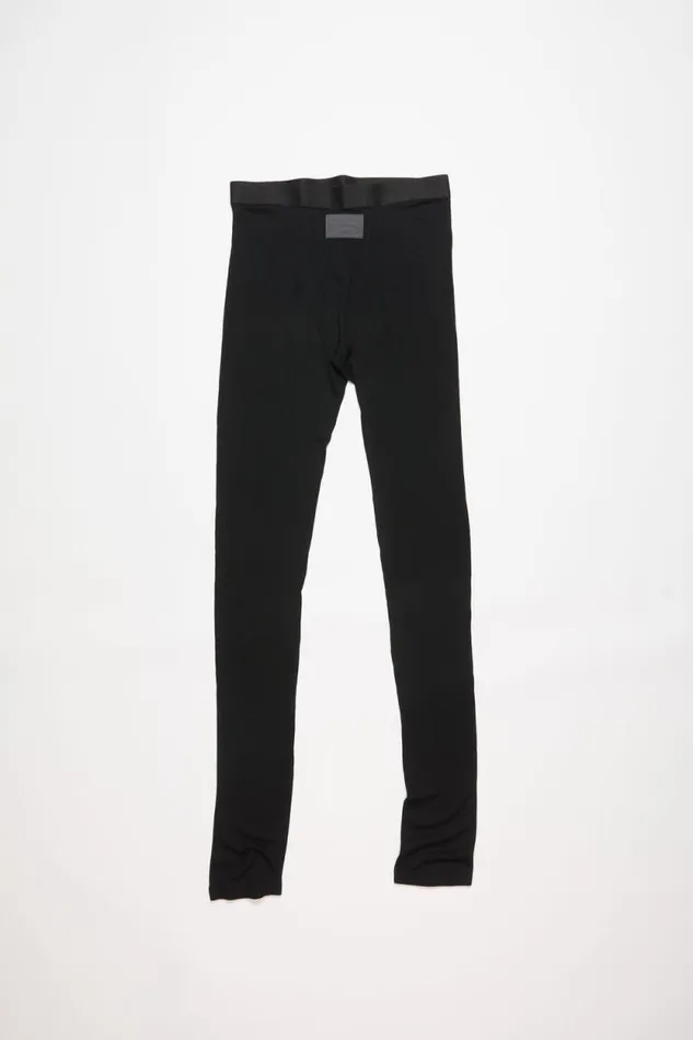 Acne Studios Rib Leggings Black Women Trousers Acne Studios Rib Leggings Black Women Trousers