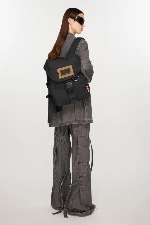 Acne Studios Ripstop Nylon Backpack Black Men Bags