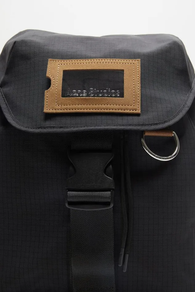 Acne Studios Ripstop Nylon Backpack Black Men Bags
