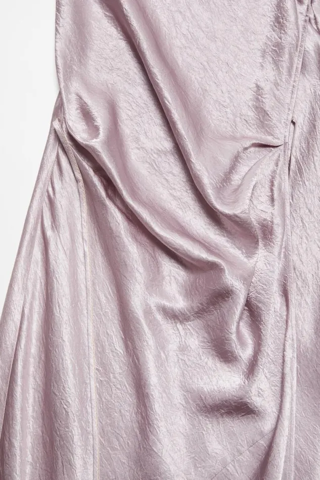 Acne Studios Satin Dress Light Lilac Purple Women Dresses Acne Studios Satin Dress Light Lilac Purple Women Dresses
