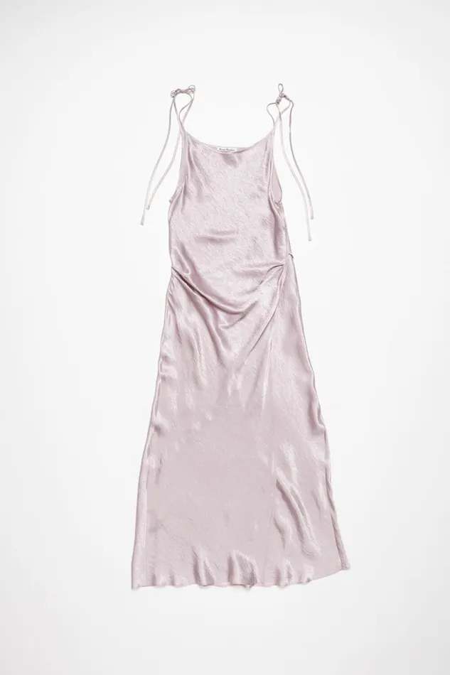 Acne Studios Satin Dress Light Lilac Purple Women Dresses Acne Studios Satin Dress Light Lilac Purple Women Dresses