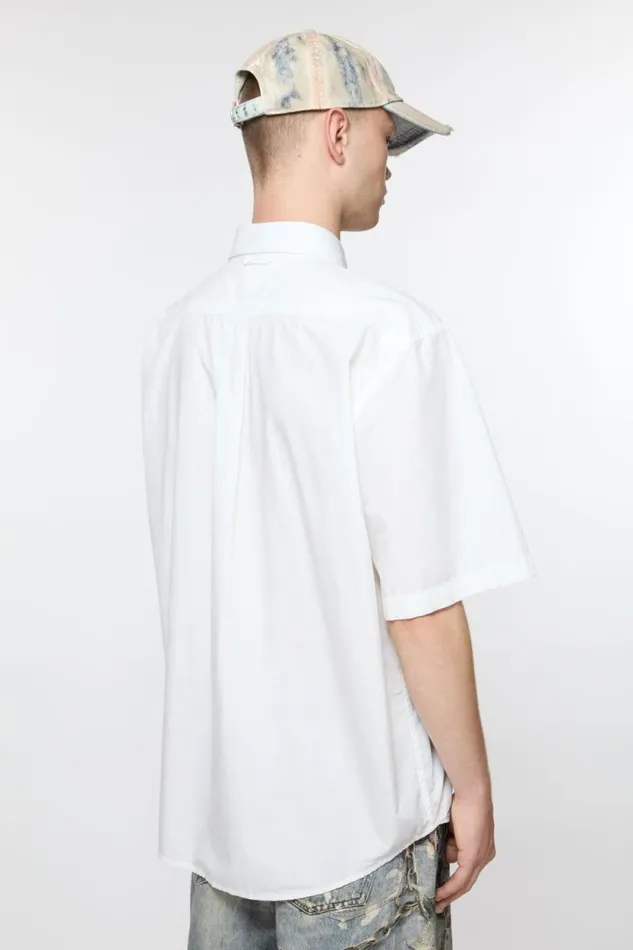 Acne Studios Short Sleeve Buttonup Shirt White Men Shirts