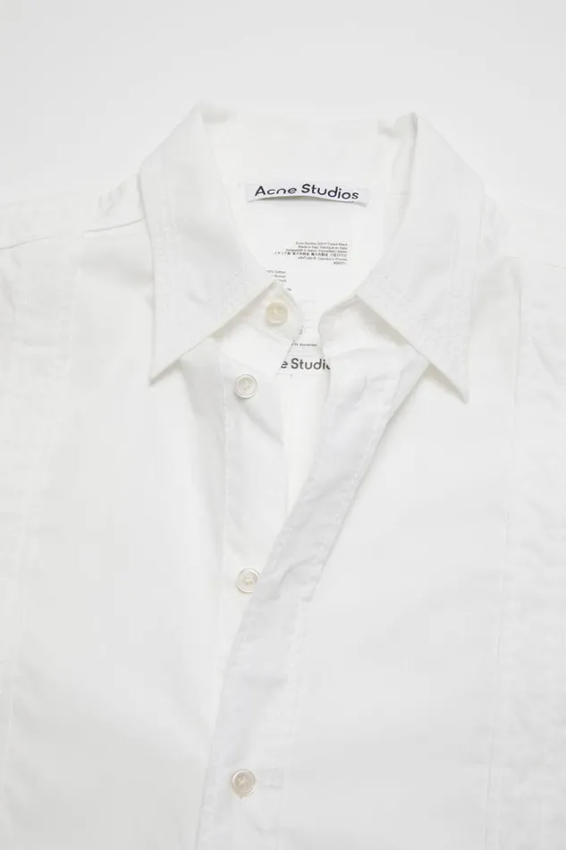 Acne Studios Short Sleeve Buttonup Shirt White Men Shirts
