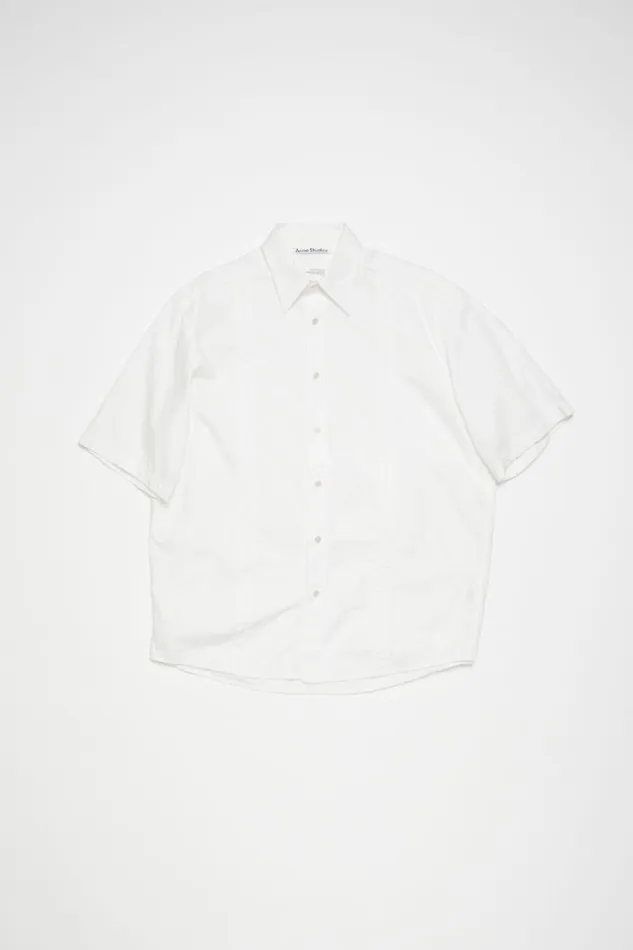 Acne Studios Short Sleeve Buttonup Shirt White Men Shirts