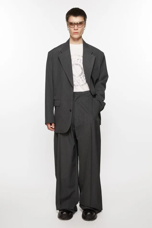 Acne Studios Tailored Trousers Anthracite Grey Men Trousers