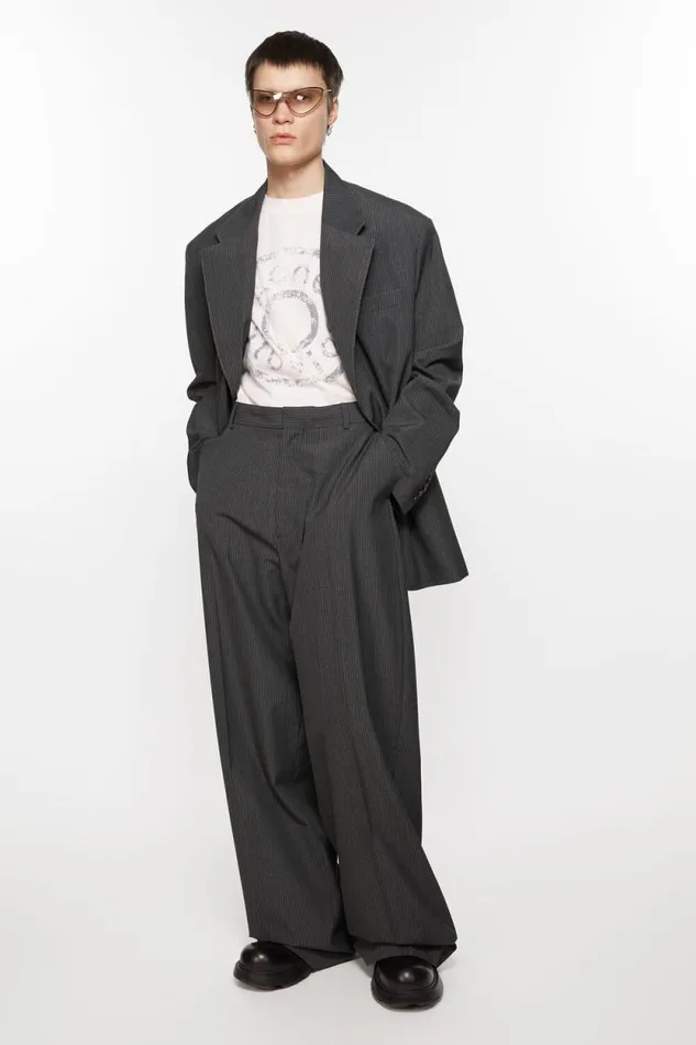 Acne Studios Tailored Trousers Anthracite Grey Men Trousers