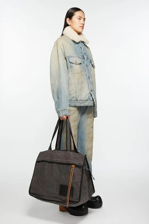 Acne Studios Tote Bag Greyblack Women Bags