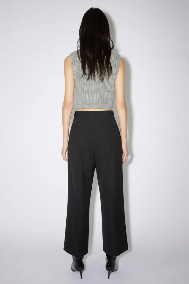 Acne Studios Wool Blend Trousers Black Women Trousers