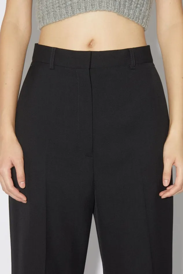 Acne Studios Wool Blend Trousers Black Women Trousers