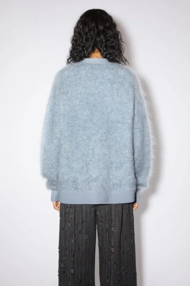 Acne Studios Wool Mohair Cardigan Denim Blue Women Knitwear Acne Studios Wool Mohair Cardigan Denim Blue Women Knitwear