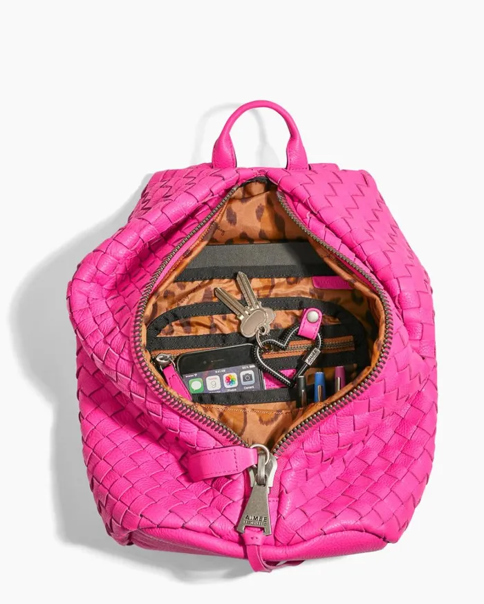 Aimee Kestenberg Backpacks Women Tamitha Backpack Hot Pink Woven