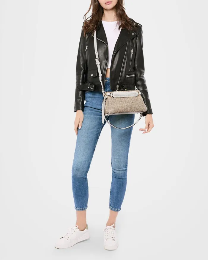 Aimee Kestenberg Clutches Women All For Love Convertible Crossbody Clutch Straw With Vanilla