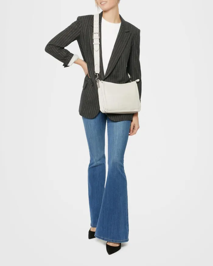 Aimee Kestenberg Crossbody Bags Women Famous Large Crossbody Vanilla Ice With Shiny Silver