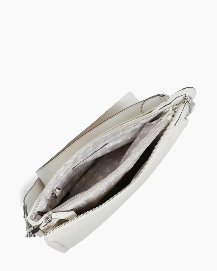 Aimee Kestenberg Crossbody Bags Women Famous Large Crossbody Vanilla Ice With Shiny Silver