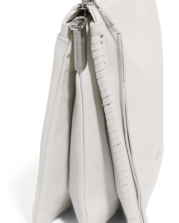 Aimee Kestenberg Crossbody Bags Women Famous Large Crossbody Vanilla Ice With Shiny Silver