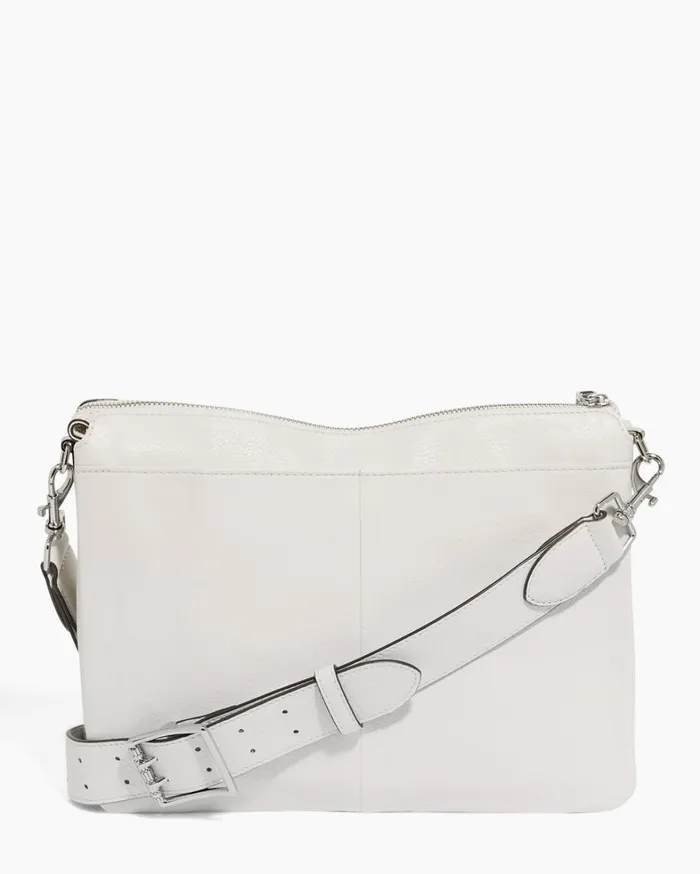 Aimee Kestenberg Crossbody Bags Women Famous Large Crossbody Vanilla Ice With Shiny Silver