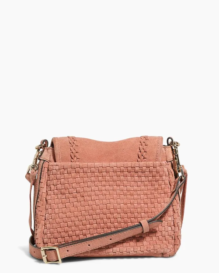 Aimee Kestenberg Crossbody Bags Women Woven All For Love Mini Crossbody Apricot Suede