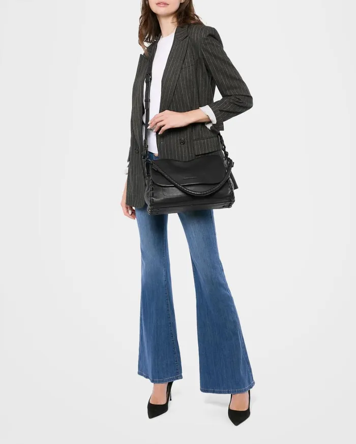 Aimee Kestenberg Shoulder Bags Women Zen Convertible Shoulder Black With Shiny Black